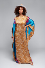 Teal Leopard Kaftan