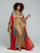 CRIMSON SAHARA SILK KAFTAN