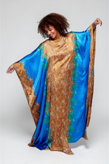Blue Leopard Kaftan