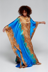 Blue Leopard Kaftan