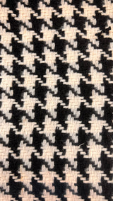 Houndstooth Cream Boucle Oversized Scrunchie