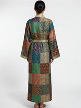 IMPERIAL MOSAIC SILK KIMONO ROBE