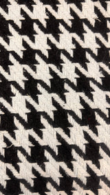 Houndstooth Grey Boucle Oversized Scrunchie