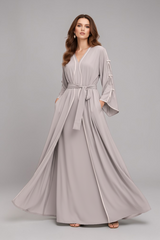 Gray Open Abaya