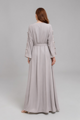 Gray Open Abaya