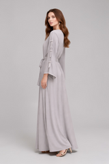 Gray Open Abaya