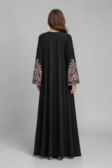 Black Embroidered Abaya