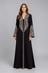 Black Embroidered Abaya
