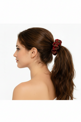 Red Tartan Plaid Scrunchie