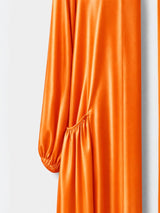 Orange Satin Abaya