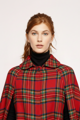Red Tartan Plaid Cape