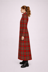 Red Tartan Plaid Coat