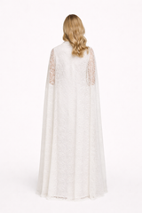 Rose Embroidered Sheer Cape