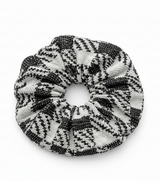 Houndstooth Knit Oversized Scrunchie