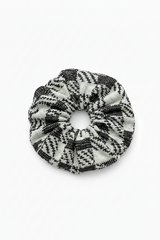 Houndstooth Knit Scrunchie