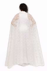 Rose Embroidered Sheer Cape