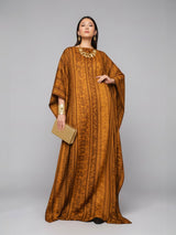 GILDED AMBER SILK KAFTAN