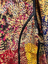 IMPERIAL MOSAIC SILK JACKET — NOIR TRIM