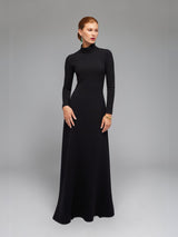 Classic Black A-line Maxi Dress