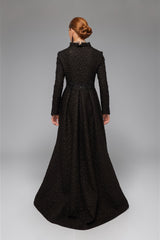 Black Jacquard Bolero Coat