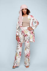 Blush Florals Flare Pants