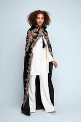 Embroidered Beaded Velvet Cape