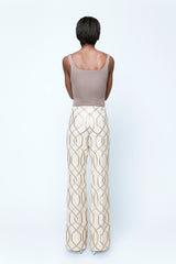 Silver Baroque Flare Pants