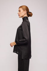 Silky Black Blouse