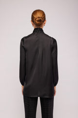 Silky Black Blouse