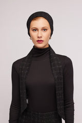 Black Plaid Check Turbana
