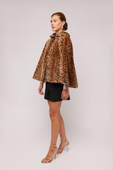 Leopard Faux Fur Cape