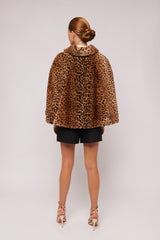 Leopard Faux Fur Cape