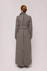Houndstooth Wool Coat