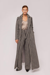 Houndstooth Wool Flare Pant
