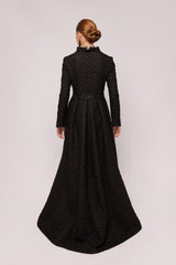 Black Jacquard Bolero Coat