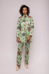 Green Floral Brocade Jacket