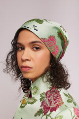 Green Floral Brocade Turbani
