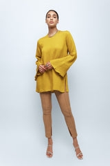 Lemon Mint Textured Linen Tunic