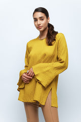 Lemon Mint Textured Linen Tunic