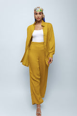 Lemon Mint Textured Linen Shirt
