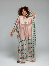 ROSE AURORA SILK KAFTAN