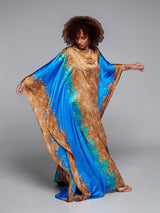 SAHARA AZURE SILK KAFTAN