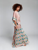 ROSE AURORA SILK KAFTAN