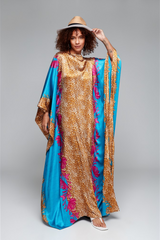 Teal Leopard Kaftan