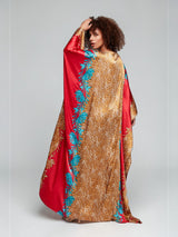 CRIMSON SAHARA SILK KAFTAN