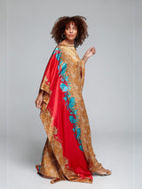 CRIMSON SAHARA SILK KAFTAN