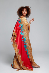 Red Leopard Kaftan