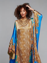 SAHARA AZURE SILK KAFTAN