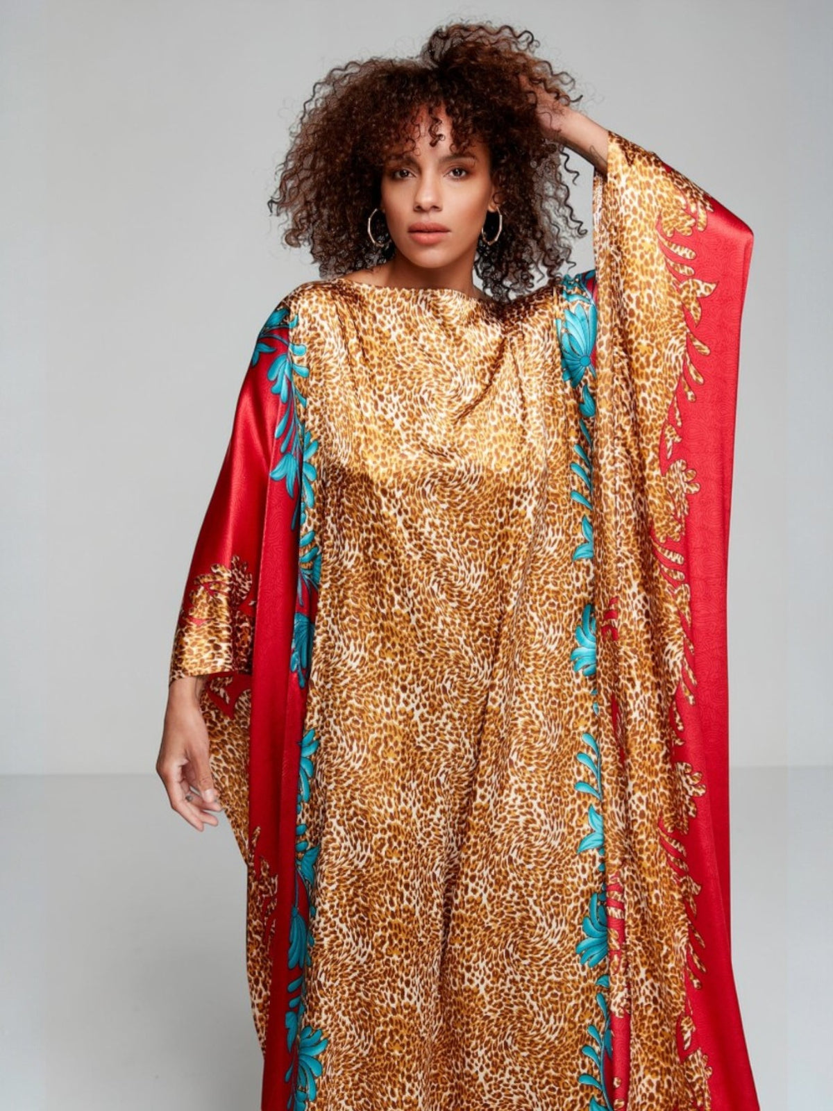CRIMSON SAHARA SILK KAFTAN