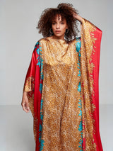 CRIMSON SAHARA SILK KAFTAN